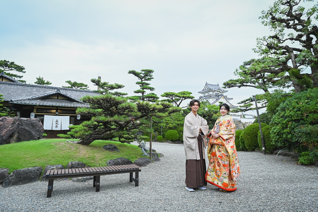 岸和田城と一緒に撮れる五風荘