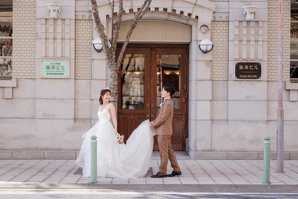 ウェディングドレスが映えるオシャレスポット✨旧居留地での撮影✨