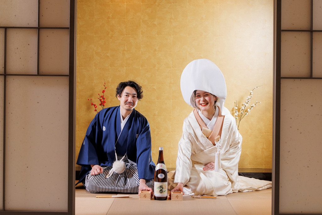 和装×お酒でフォトウェディング🍻