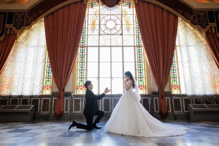 中央公会堂でプロポーズショット