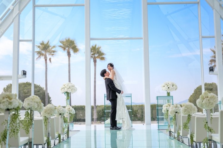 チャペルで楽しく撮影